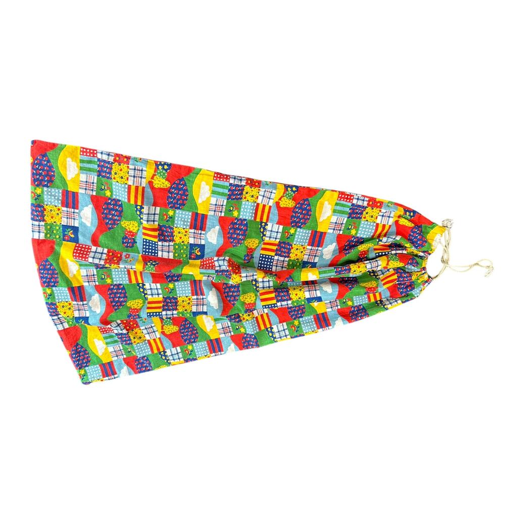 Vtg Patchwork Styled Pillowcase Styled Tie Closur… - image 4